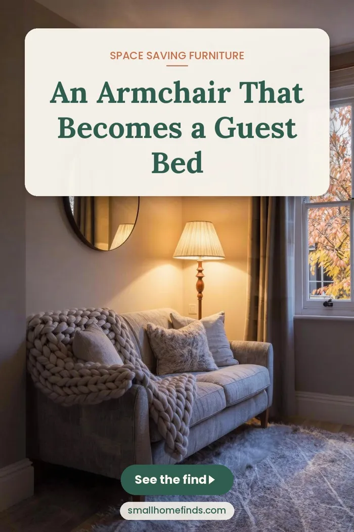 An Armchair That Becomes a Guest Bed
